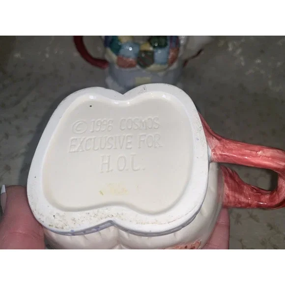 Vtg Teapot Patchwork Angel 1996 Cosmos For H.O.L. 3 Piece Tea For One Tea Pot - Picture 11 of 16